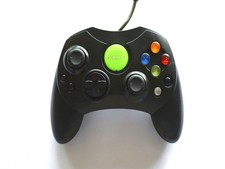 Official Genuine Microsoft Xbox S Original Wired Controller Game Pad Black
