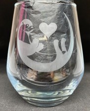 Stemless/Stemmed Wine Glass - Otter Heart  - Personalised