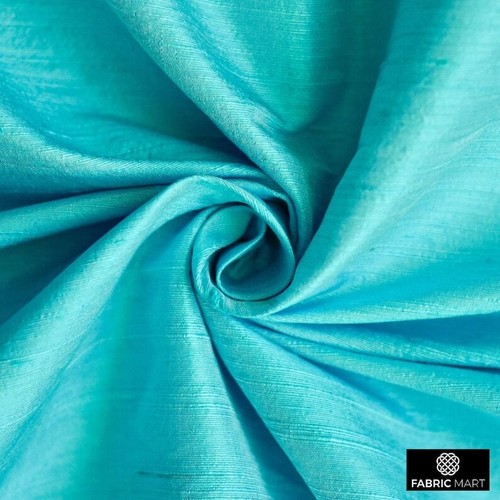 Sea green silk dupioni fabric - green,