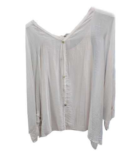 Women tunic top - silk, 3/4