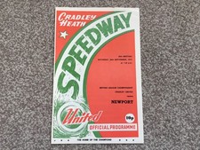 * CRADLEY v NEWPORT + GOLDEN HELMET 28/9/74 + insert 7/10/74 speedway programme