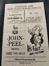 WORKINGTON TOWN V DEWSBURY CELTIC RUGBY LEAGUE CHALLENGE CUP 12TH FEBRUARY 1955