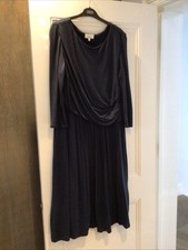 Linea Navy Jersey Fully Lined Drap Front Dress Size 22