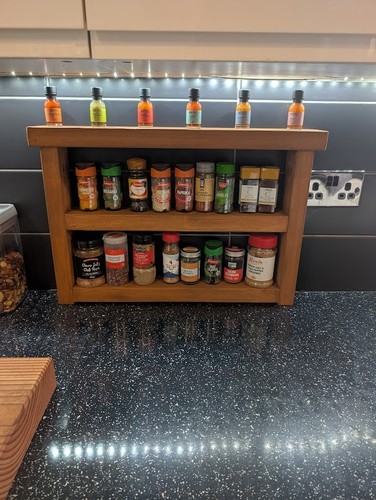 Rustic handmade spice rack - rustic,