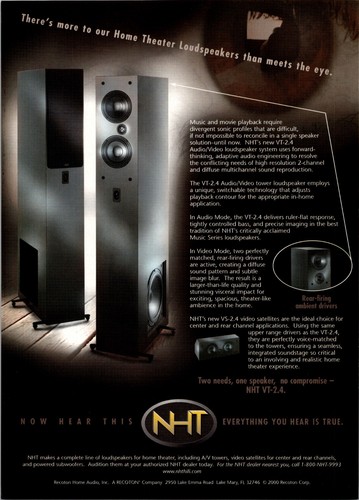 2000 nht speakers vt 2 - •, vt-2.4