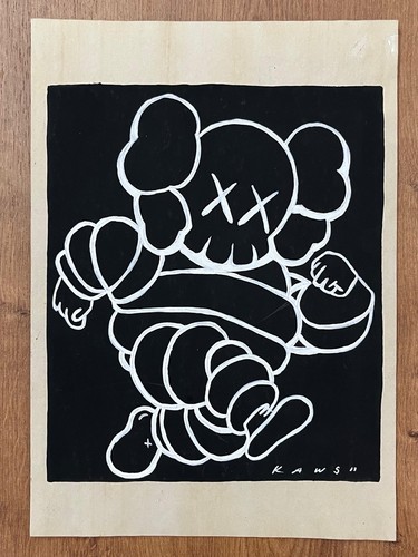 Kaws drawing and painting - drawing, on