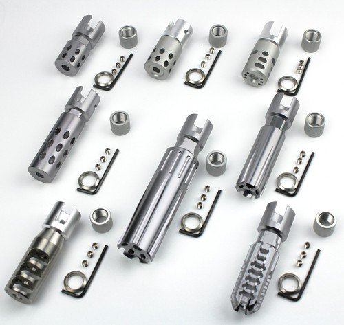 Silver muzzle brake compatible - muzzle,