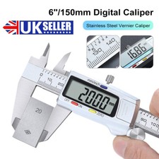 METAL 6 INCH DIGITAL VERNIER CALIPER 150MM STAINLESS STEEL MICROMETER ELECTRONIC