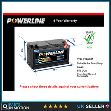 AGM Car Battery fits BMW 330E