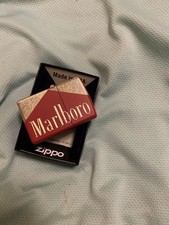 1-Marlboro Logo On A Red Zippo