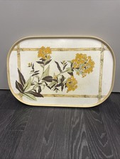 Vintage Floral Melamine Serving/Tea Tray Retro Kitchen Heat/Stain Resistant 70s