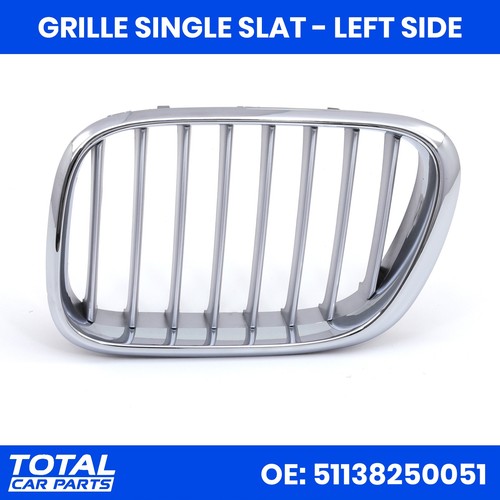 Left chrome radiator kidney - chrome,