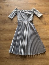 New glamorous silver satin and