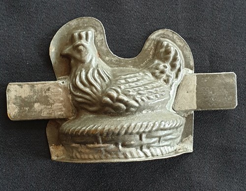 Old metal chocolate mold - old,