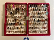 Fox Box Fly Box Red Dry & Top Water Flies 136 Flies In Total Trout Fly Fishing