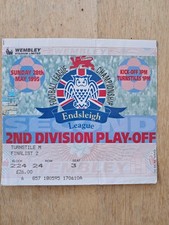 TICKET : 1995 2ND DIVISION PLAY-OFF FINAL BRISTOL ROVS. V. HUDDERSFIELD
