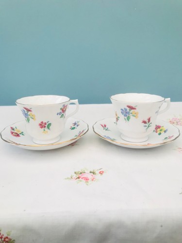 Vintage vale bone china pair - vale,
