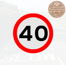 40 Speed Limit Sign Sticker