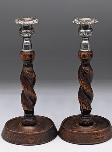 Antique english oak barley - english,