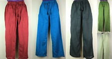 Elastic cotton trousers - cotton, lounge