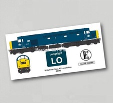 Fridge Magnet British Rail Class 40 40145 . BR Blue Diesel Locomotive