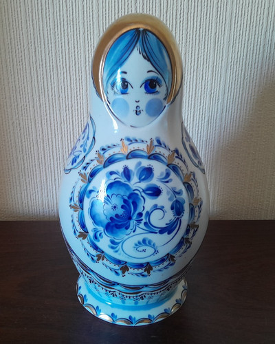 Russian ceramic doll - ceramic,