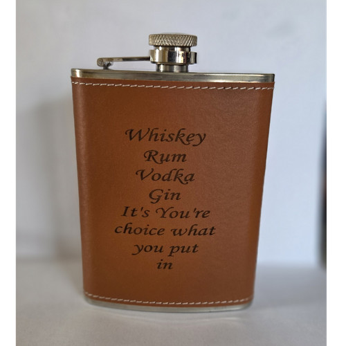 8oz stainless steel hip flask - stainless,