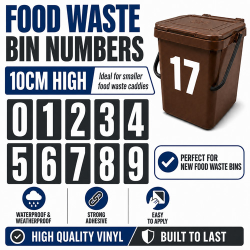 Large food waste bin numbers - bin,