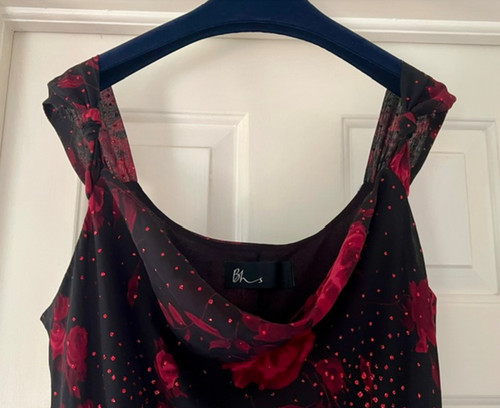 Vintage bhs black - red, floral
