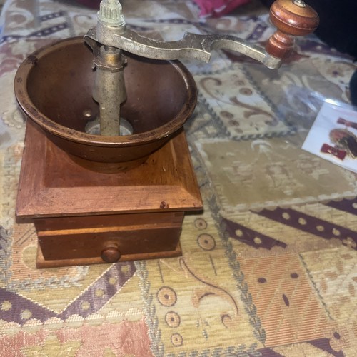 Vintage wooden manual coffee - wooden,