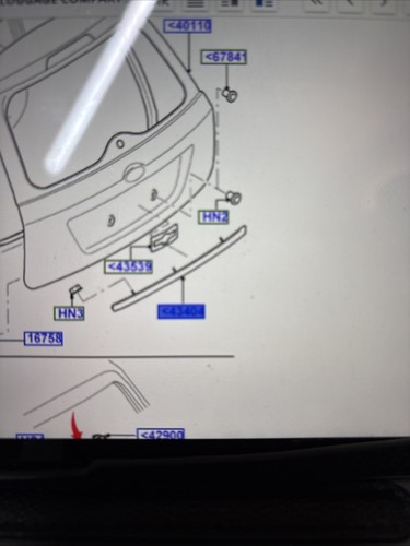 Mk5 fiesta tailgate handle and - mk5,