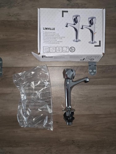 Linville chrome pillar basin - chrome,