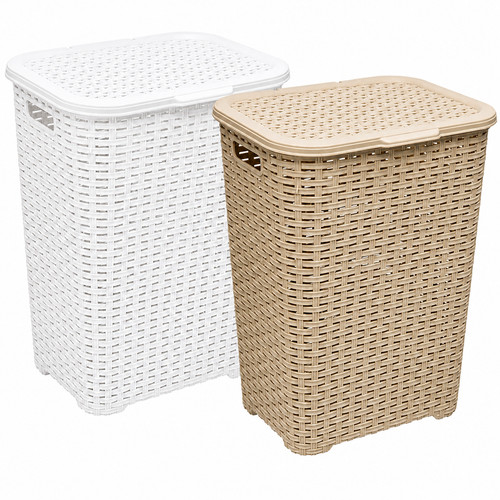 45l rattan effect laundry - 45l,