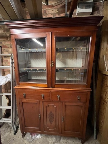 Glass fronted bookcase - glass,