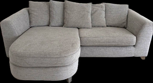 Grey fabric sectional sofa - grey,
