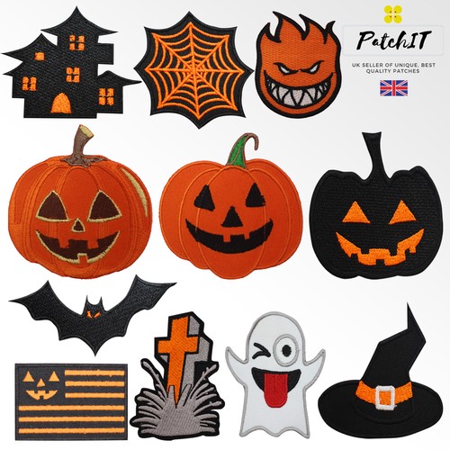 Halloween logo patch iron - halloween, iron/