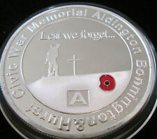 2016 Aldington War Memorial POPPY Medallion LEST WE FORGET CAPSULATED MEDALLION