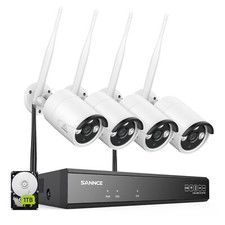 3MP SANNCE Wireless CCTV Security System 2-Way Talk Wifi IP Camera 5MP 10CH NVR