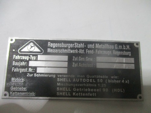 Type plate rsm fend - type, kr