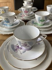 Royal Stafford 27 Pc China Cup Saucer Side Plate Milk Sugar Ballet Salad Tea Set
