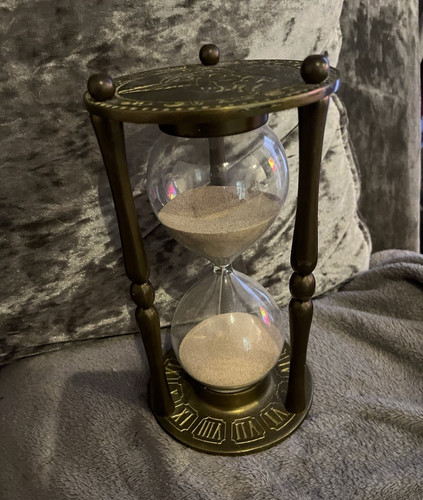 Vintage brass hourglass sand - vintage,