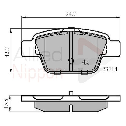 Brake pads set - pads, for