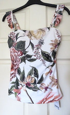 BNWT - Next Tankini Top Size 10 - Can be Bandeau - Frill Straps - RRP £30.00