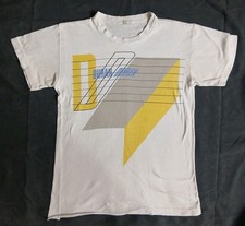 Duran Duran Tshirt 1980s Vintage Small Size White Yellow Grey Blue