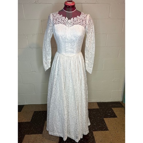 Wedding dress 1950s sheer - , lace