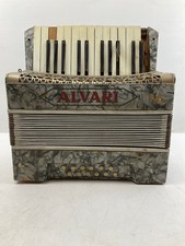 Alvari Vintage Accordion Grey Pearl With Decorative Grill Design