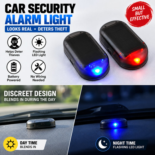 Solar power car led - power, fake
