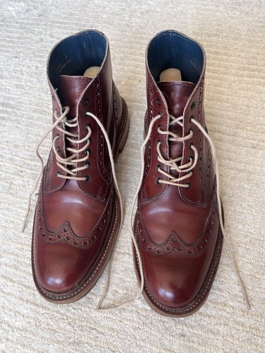 Barker burgundy brown leather - burgundy,