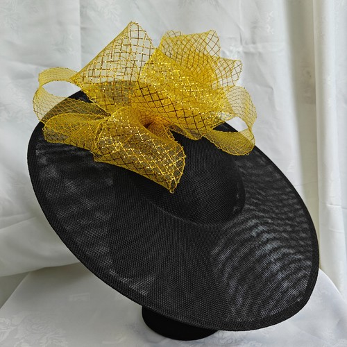 Black gold flower wide - wide, brim