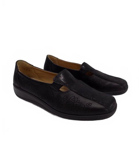 Hotter black leather shoes - hotter,